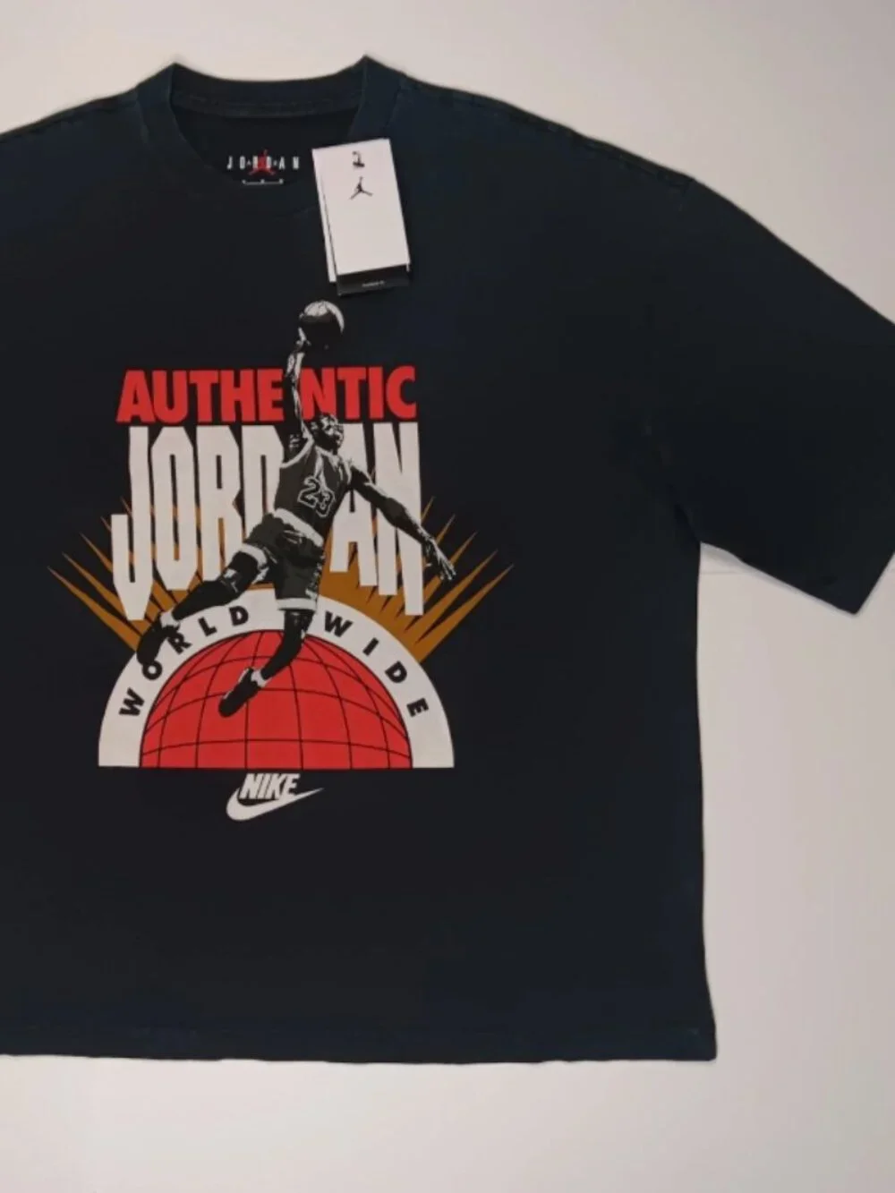 NIKE Jordan Men's Oversized Reissue Vintage T-Shirt IF3016-045 BLACK Size M